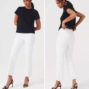 NWT Spanx Kick Flare Pull On Pants Classic White Size Extra Small